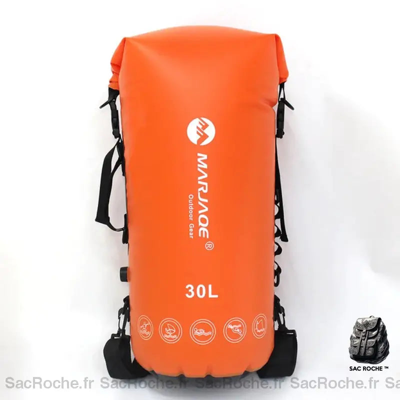 Sac À Dos Étanche 30L - Imperméable Orange Sac Imperméable