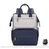 Sac à dos multifonctionnel étanche pour maman très à la mode bleue gris