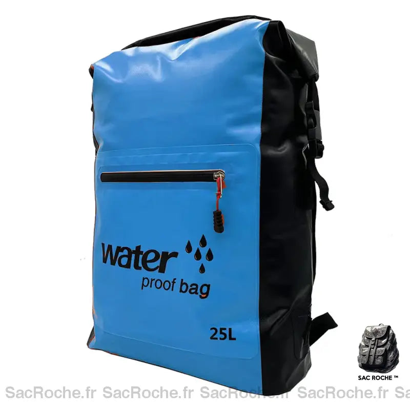 Sac À Dos Étanche Noir 25L Bleu Sac Imperméable