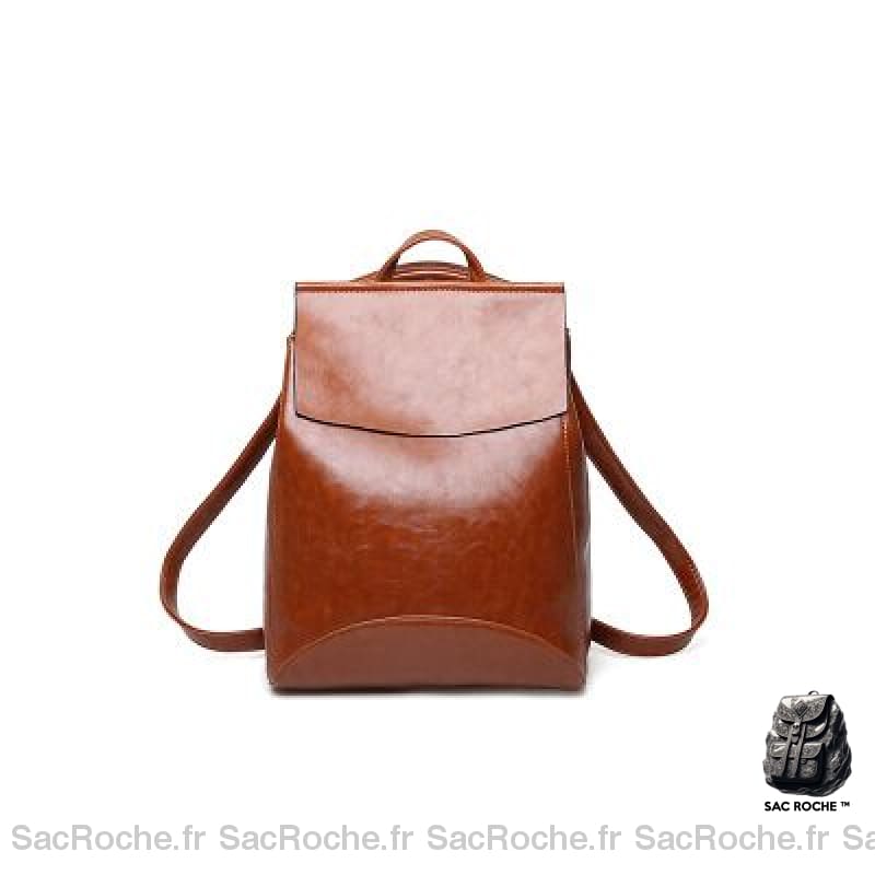 Sac À Dos Éthique Végétalien Marron Petit Dos Femme