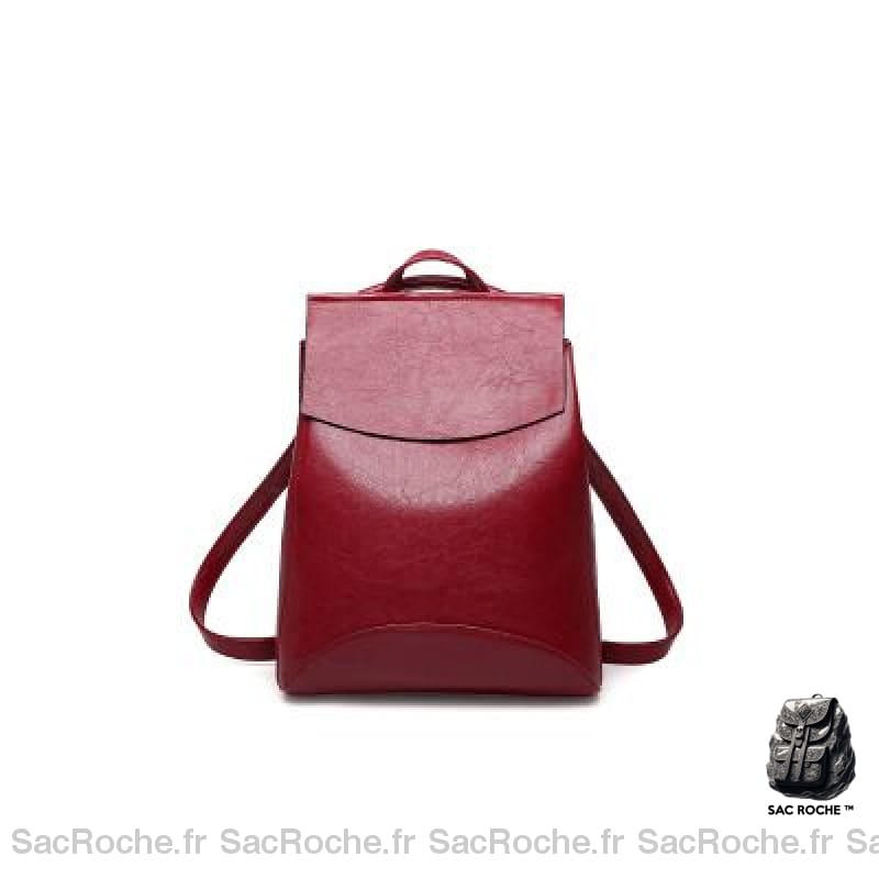 Sac À Dos Éthique Végétalien Rouge Petit Dos Femme