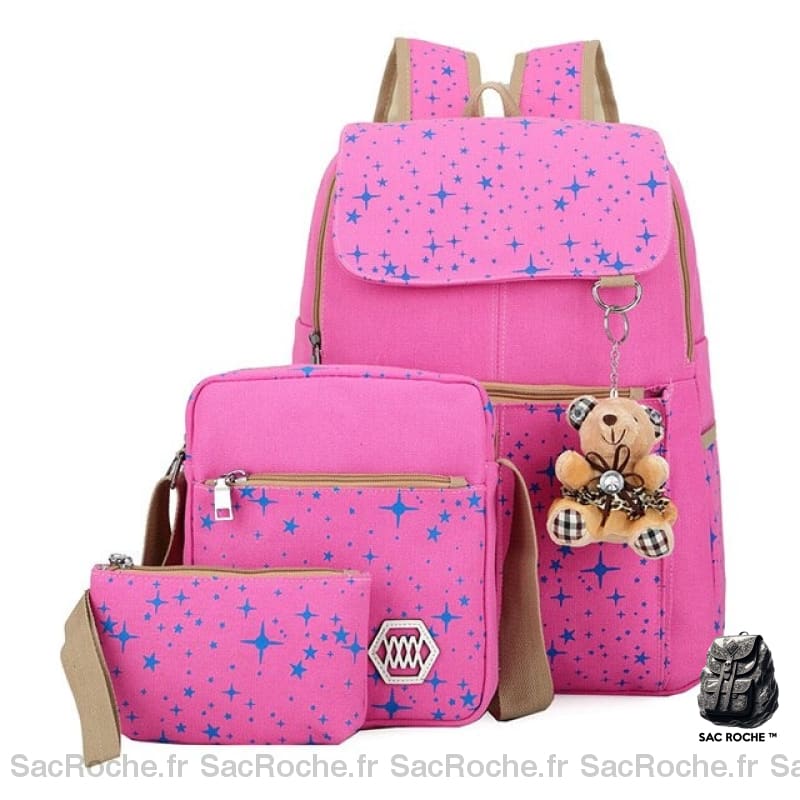 sac à dos étoilé avec pendentif ours 2