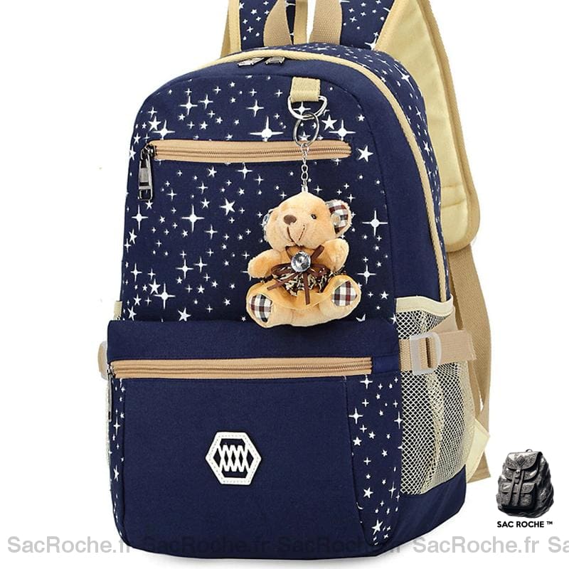 Sac À Dos Étoiles Avec Pendentif Ours Femme