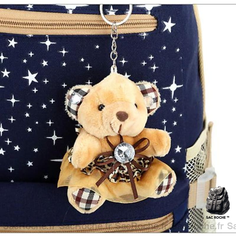 Sac À Dos Étoiles Avec Pendentif Ours Femme