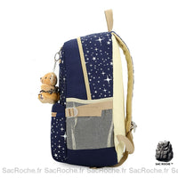 Sac à dos étoiles avec pendentif ours - Sac Roche ™