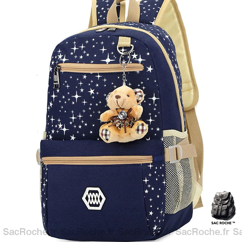Sac À Dos Étoiles Avec Pendentif Ours Femme