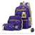 Sac à dos étoiles avec pendentif ours - modèle Violet - Sac Roche ™