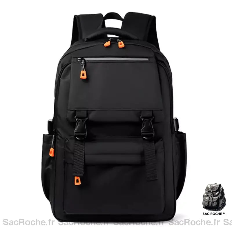 Sac À Dos Étudiant Élégant Noir Ado