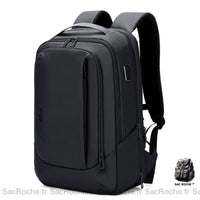 Sac À Dos Extensible Pour Ordinateur 15 3 Compartiments Noir Sac