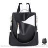 Sac À Dos Femme Anti-Vol Compact Noir Et Blanc Petit
