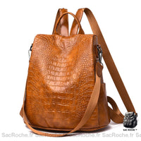 Sac à Dos Femme Antivol Croco - Sac Roche ™