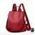 Sac à Dos Femme Antivol en Cuir - Bandoulière Amovible - modèle Rouge - Sac Roche ™