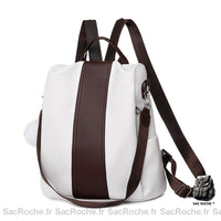 Sac À Dos Femme Antivol Ouverture Preppy Marron Sac A Dos Femme