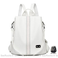 Sac à Dos Femme Blanc Antivol Grand - Sac Roche ™