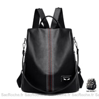 Sac à Dos Femme Blanc Antivol Grand - modèle Noir - Sac Roche ™