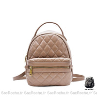 Sac à Dos Femme Carreaux Mini - modèle Beige - Sac Roche ™