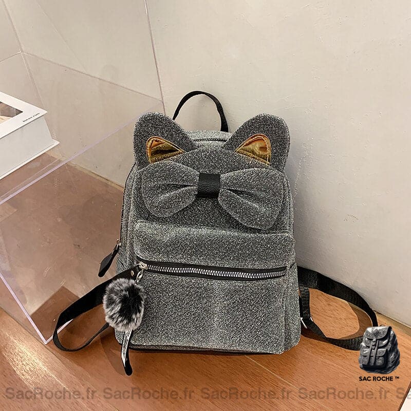 Sac À Dos Femme Chaton Gris Petit