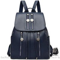 Sac à Dos Femme Citadin Mono Coloris - modèle Bleu - Sac Roche ™
