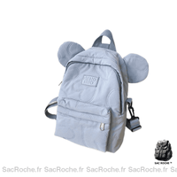 Sac à Dos Femme Compacte - modèle Bleu / Avec pompon - Sac Roche ™