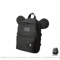 Sac à Dos Femme Compacte - modèle Noir / Avec pompon - Sac Roche ™