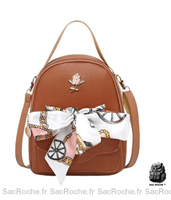 Sac à dos femme coréen mini - modèle Marron - Sac Roche ™