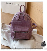 Sac à Dos Femme Croco Mini - modèle Violet - Sac Roche ™