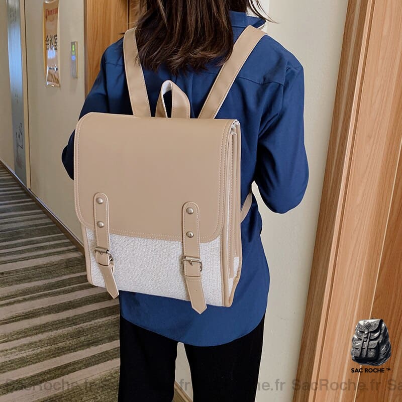 Sac À Dos Femme Cuir Deux Tons