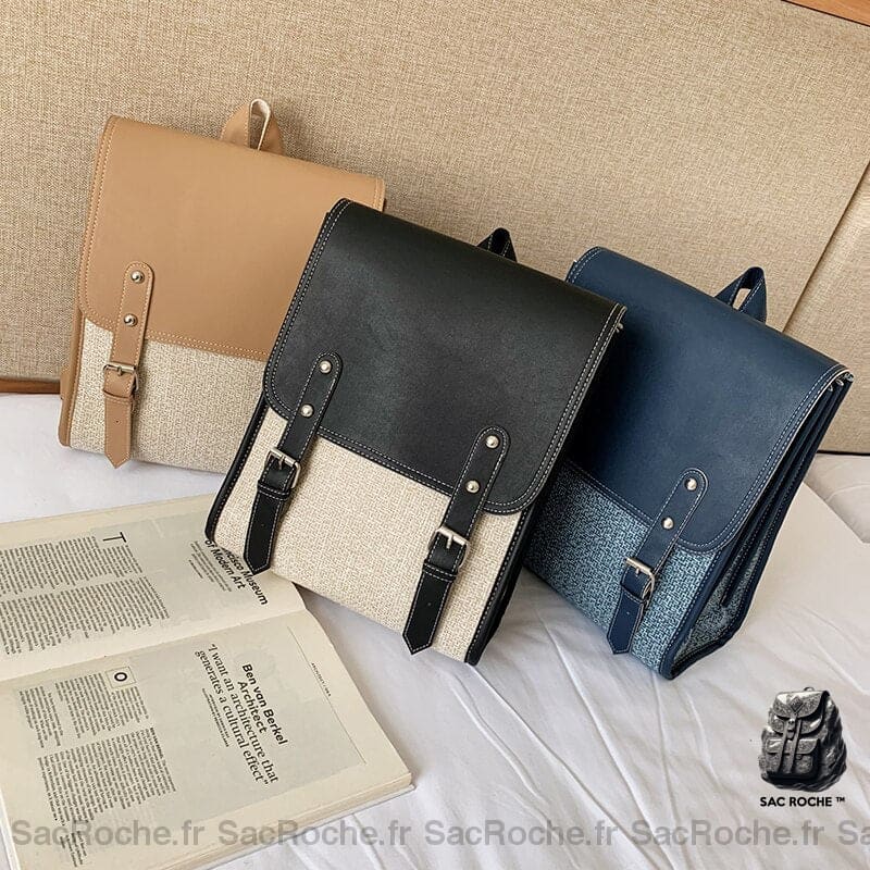 Sac À Dos Femme Cuir Deux Tons