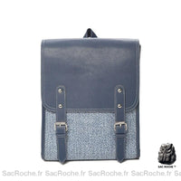 Sac à dos femme cuir deux tons - modèle Bleu - Sac Roche ™