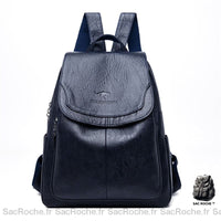 Sac à dos femme cuir mouton - modèle Bleu Foncé - Sac Roche ™