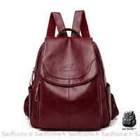 Sac à dos femme cuir mouton - modèle Rouge - Sac Roche ™