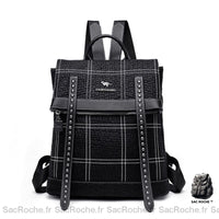 Sac à Dos Femme Cuir Noir Grande Capacité - Sac Roche ™