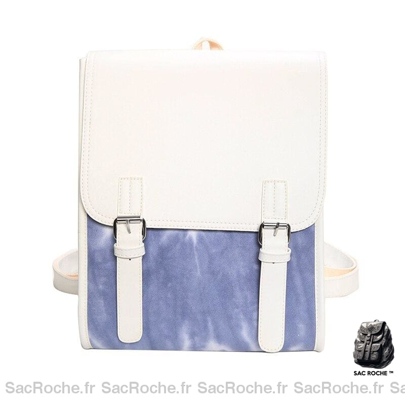 Grand sac à dos cuir PU pour femme - Bleu - Sac à main Produit