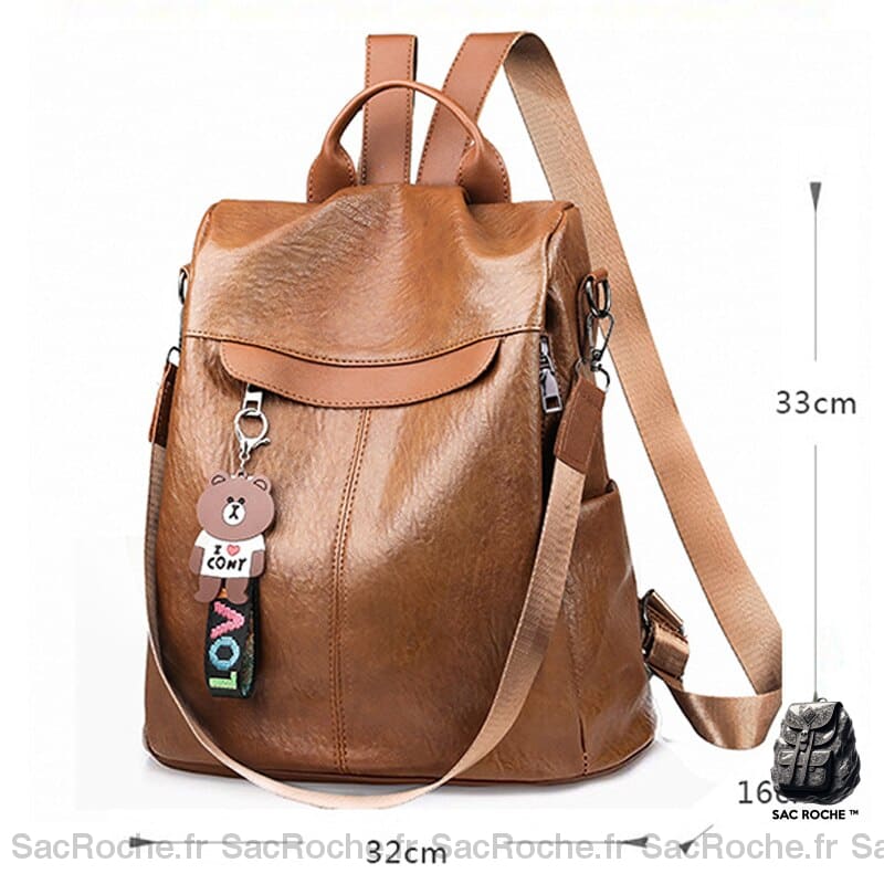 Sac À Dos Femme Cuir Pu Multifonction