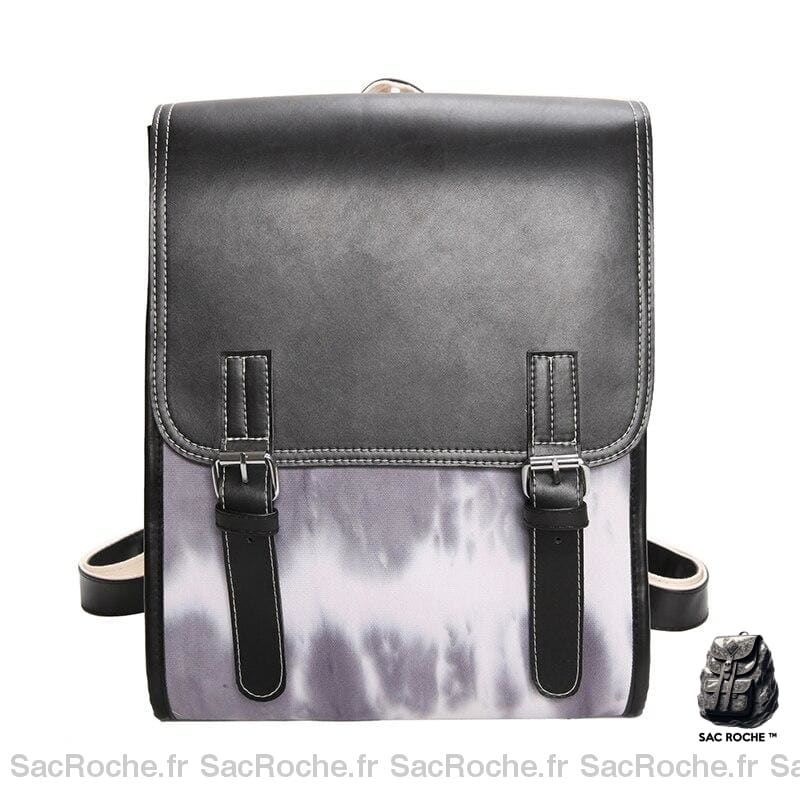Grand sac à dos cuir PU pour femme - Noir - Sac à main Sac