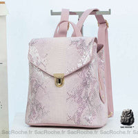 Sac à dos femme cuir python - modèle Rose - Sac Roche ™
