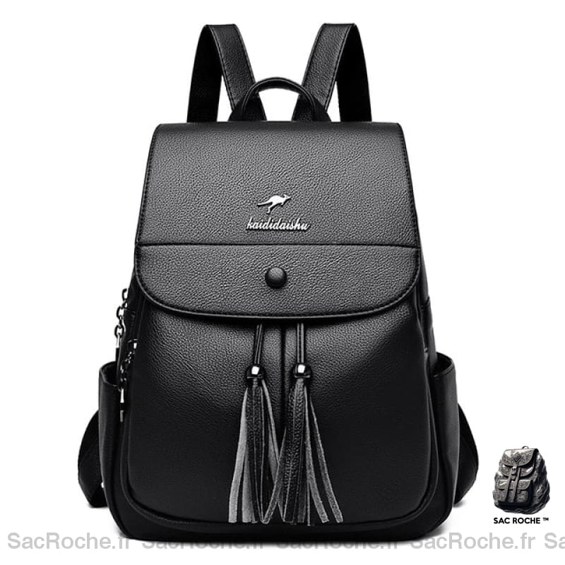 Sac À Dos Femme Cuir Rouge Trapèze Noir Sac A Dos Femme