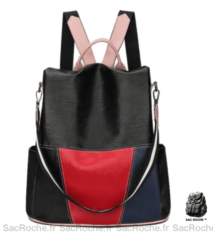 Sac à dos femme en cuir PU - Noir - Sac à dos Sac à dos antivol