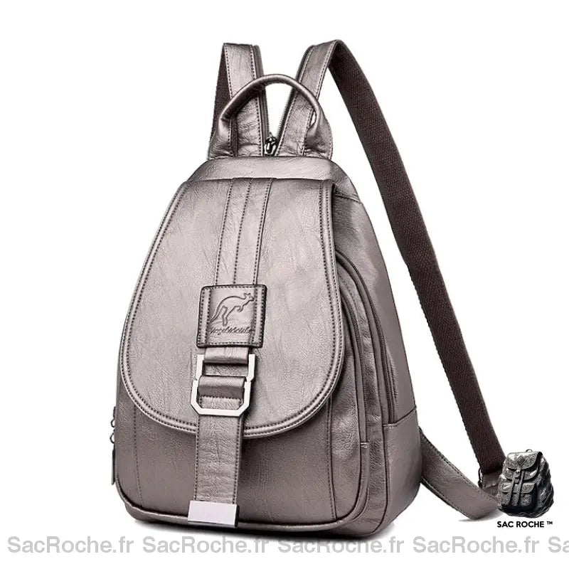 Sac À Dos Femme Cuir Tendance Argent Sac