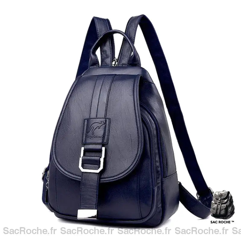 Sac À Dos Femme Cuir Tendance Bleu Sac