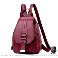 Sac À Dos Femme Cuir Tendance Bordeau Sac
