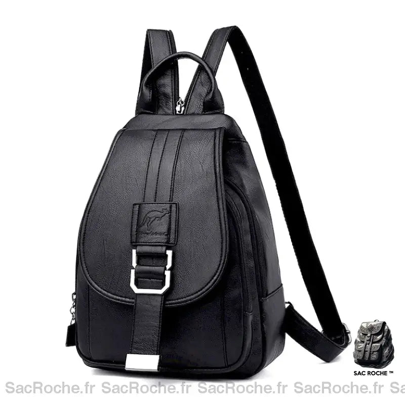 Sac À Dos Femme Cuir Tendance Noir Sac