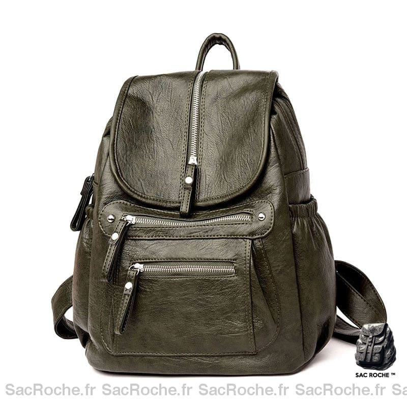 Sac À Dos Femme Cuir Tendance Vert Petit Dos Femme
