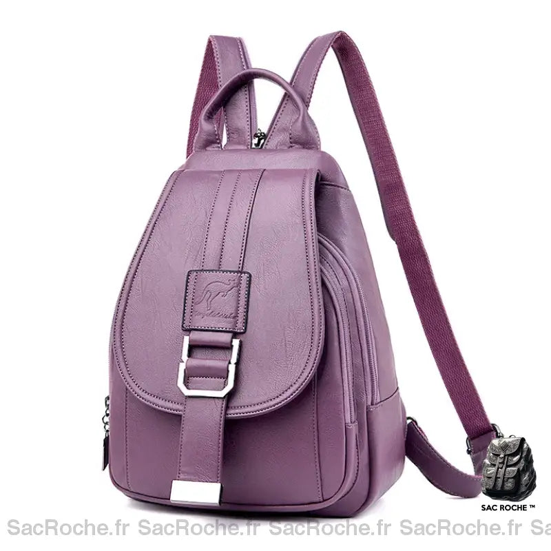 Sac À Dos Femme Cuir Tendance Violet Sac