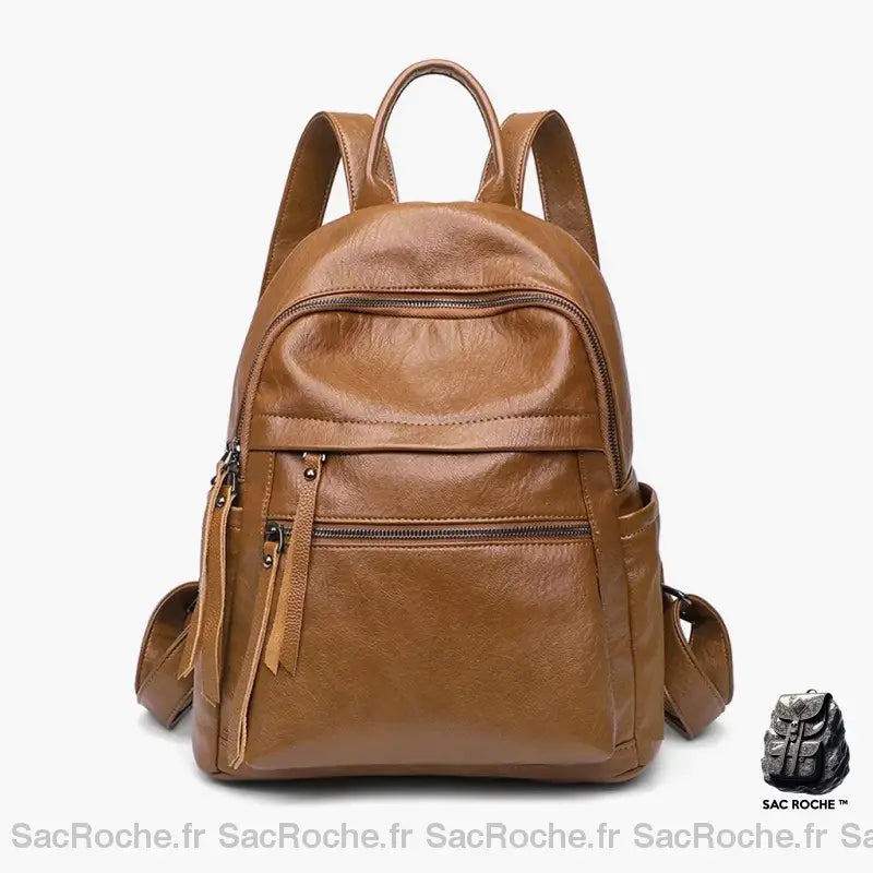 Sac À Dos Femme Cuir Ville Marron Sac