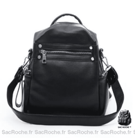 Sac à dos femme décontracté - modèle Noir - Sac Roche ™