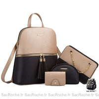 Sac à Dos Femme Elégant avec Set Maroquinerie - Sac Roche ™