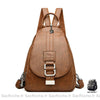 Sac À Dos Femme En Cuir Rabat Mono-Bretelle Camel Sac A Dos Femme