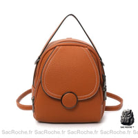 Sac à dos femme en simili cuir - modèle Marron - Sac Roche ™