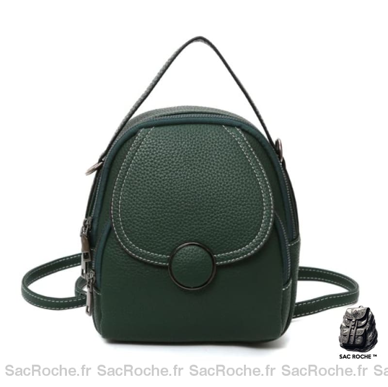 Petit sac à dos cuir femme - Vert - Sac à dos en cuir pour femmes Sac à dos